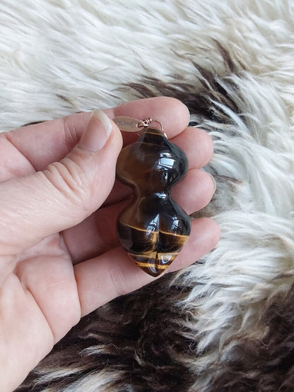 Goddess Carved Crystal Pendant • Choose your Cord